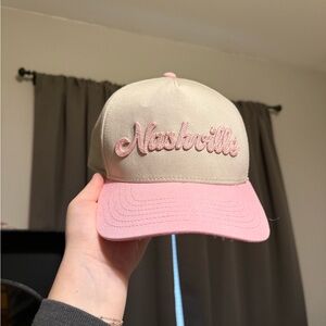 NASHVILLE TN Cap in Pink and Cream